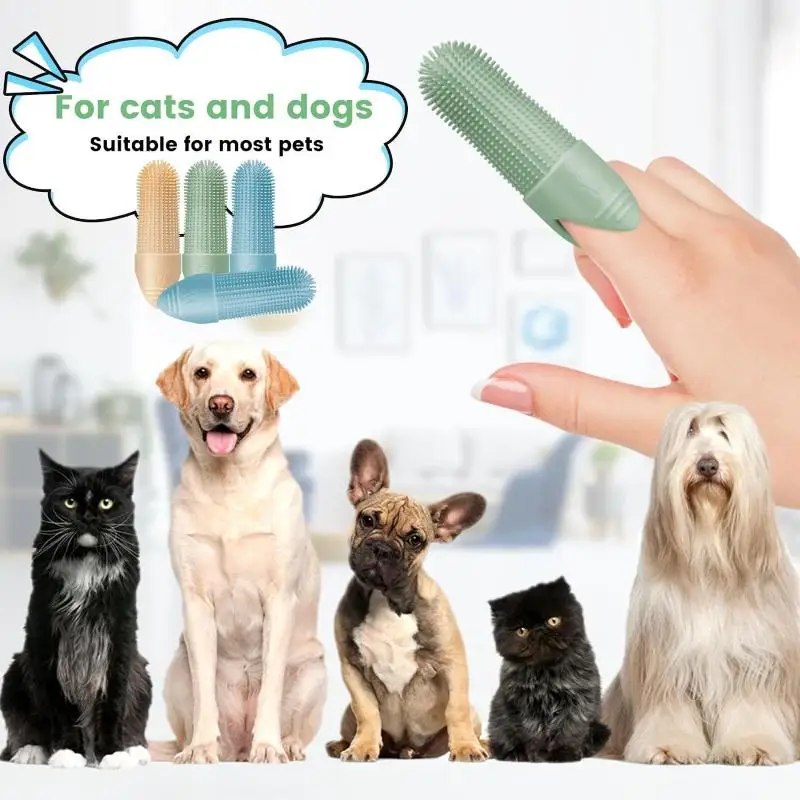 Cepillo de Dientes 360° de Silicona para Mascotas