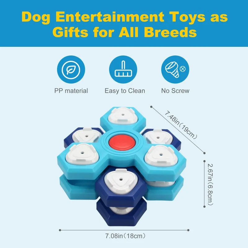 Comedero Rompecabezas Interactivo para Perros — Alimentación Lenta